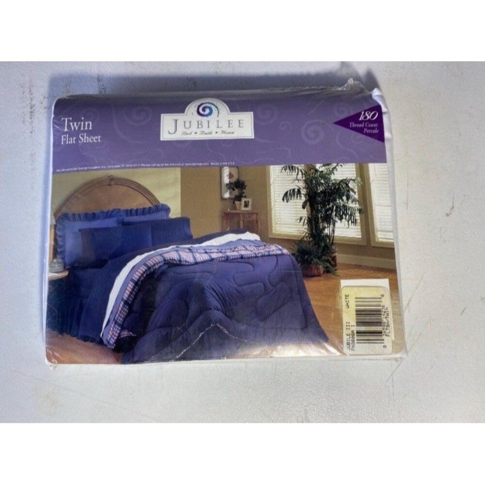 VTG Jubilee III White Twin Flat Sheet 180 Thread Count Percale NOS Size Twin